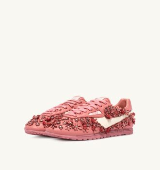 WINDSPIN FLOWERS SNEAKERS IN LOBSTER BISQUE LEATHER
