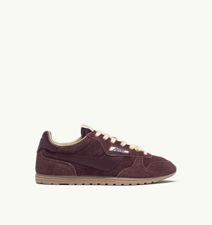 WINDSPIN SNEAKERS IN AMARONE SUEDE AND LEATHER
