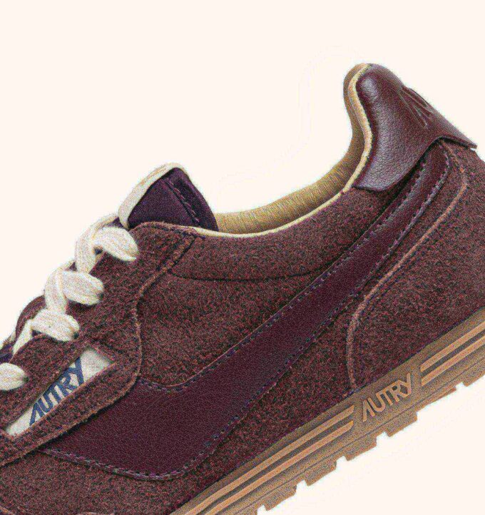 WINDSPIN SNEAKERS IN AMARONE SUEDE AND LEATHER