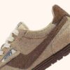 WINDSPIN SNEAKERS IN BEIGE AND BROWN PONY HAIR EFFECT