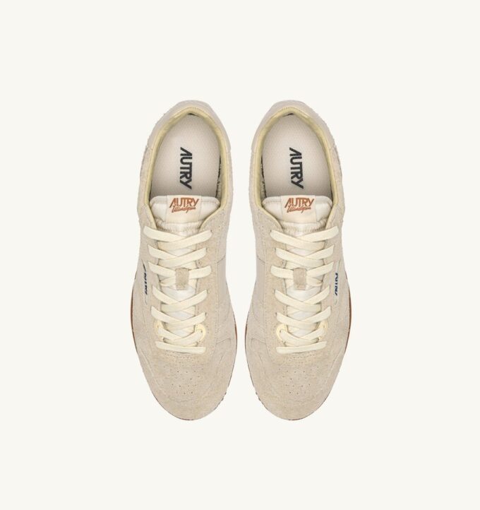 WINDSPIN SNEAKERS IN BISCUIT SUEDE AND LEATHER