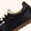 WINDSPIN SNEAKERS IN BLACK PONY HAIR EFFECT