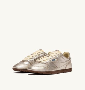 WINDSPIN SNEAKERS IN PLATINUM LAMINATED LEATHER
